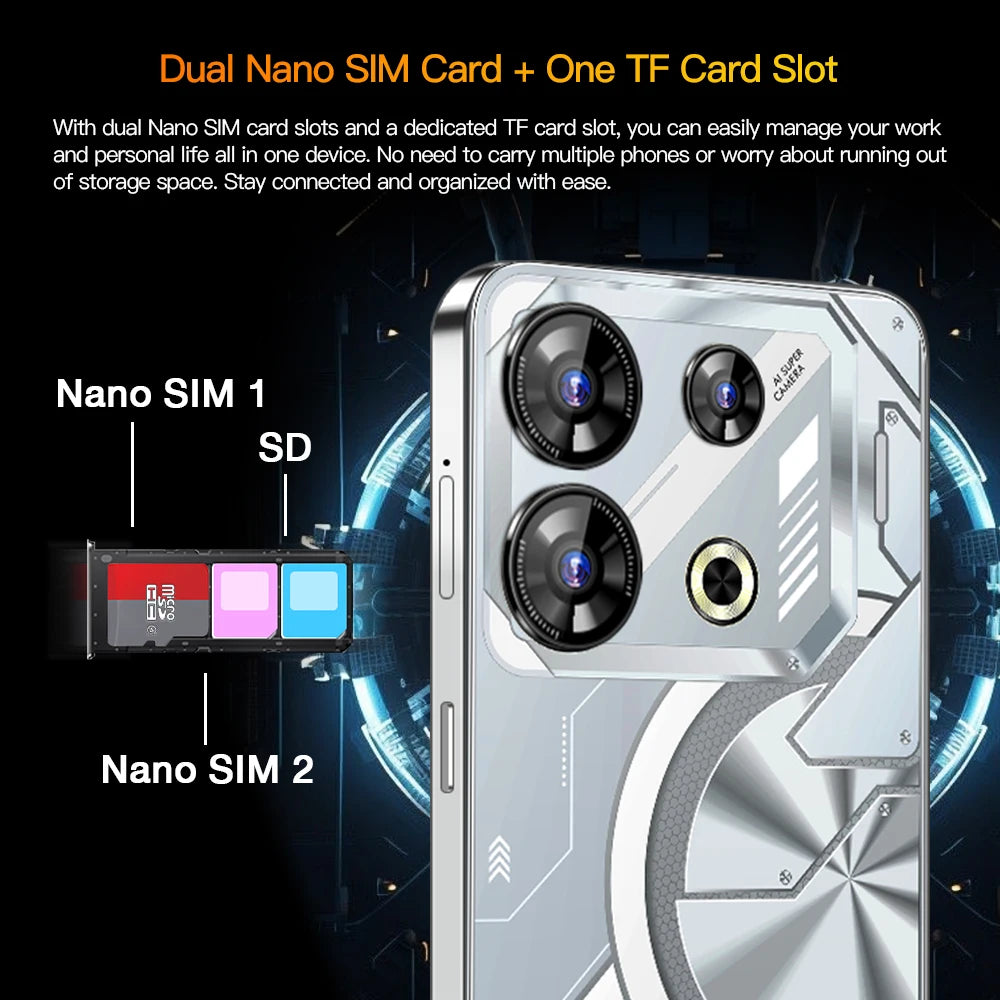 GT10 Pro Phones Cheapest Smart Phones Smart 6 Cellphone LTE 6800mAh Smart Mobile Phones 4g&5g Smartphone