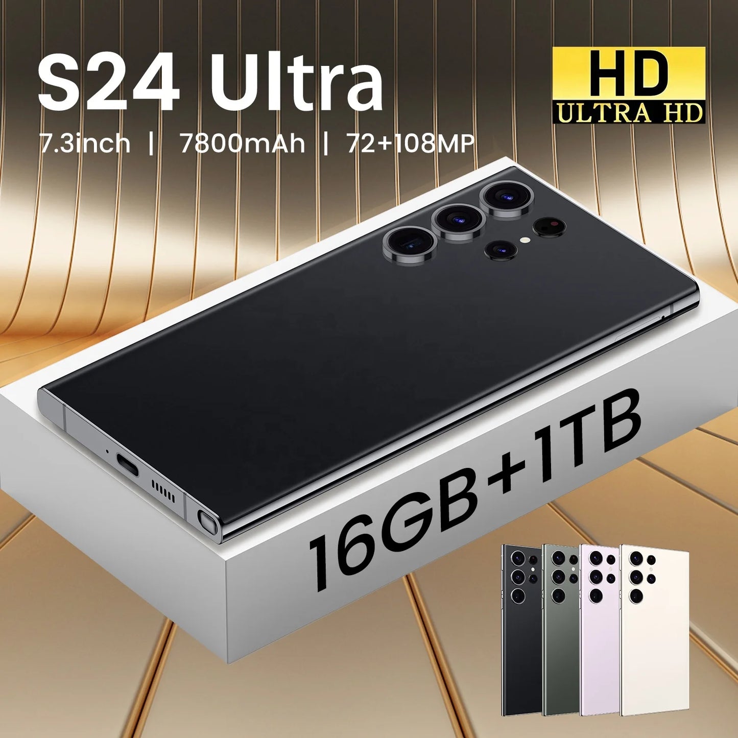 S24 Ultra Original S24 ultra 5g Smart Phones 72MP+108MP HD Beauty Camera 16GB+1TB 7.3inch Android13 Mobile Phone